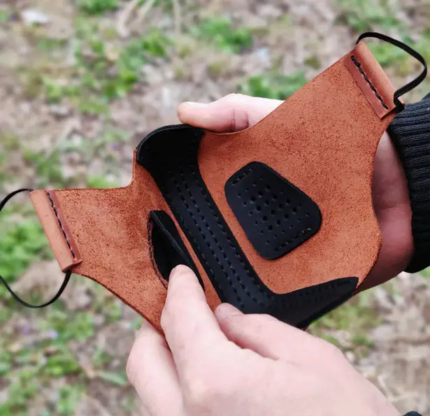 Genuine Leather Face Mask with Pocket Filter to Cover Your Nose and Mouth from Dust or Droplets