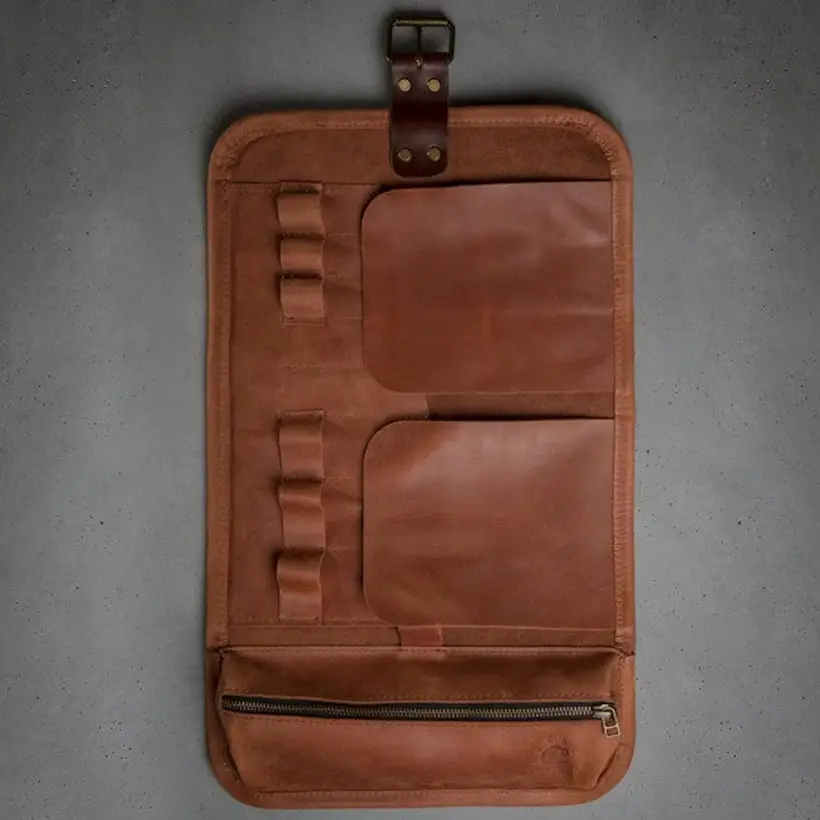 Leather Tools Roll Bag with 11 Slots