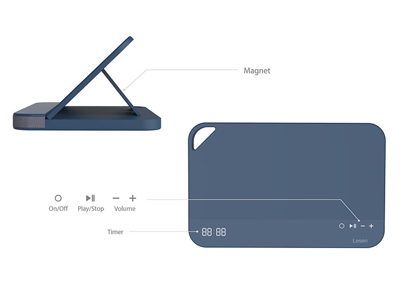 Lesen - A Reading Table and Portable Speaker in One by Jimin Park and Hanyoung Lee