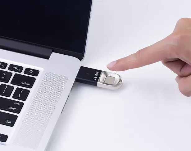 Lexar JumpDrive F35 USB 3.0 Flash Drive with Fingerprint Authentication to Keep Your Private Data, Private!