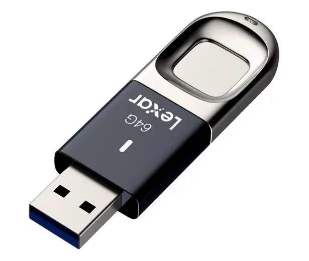 Lexar JumpDrive F35 USB 3.0 Flash Drive with Fingerprint Authentication to Keep Your Private Data, Private!