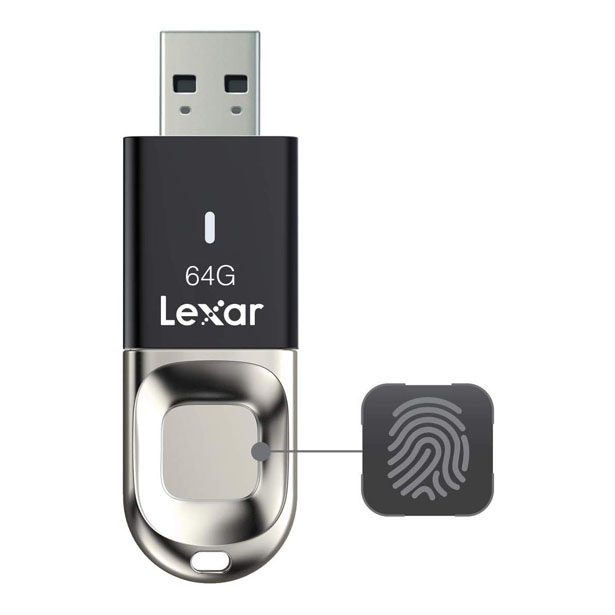 Lexar JumpDrive F35 USB 3.0 Flash Drive with Fingerprint Authentication to Keep Your Private Data, Private!