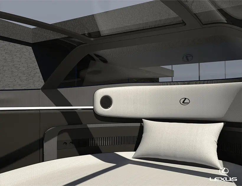 Lexus Solounge Autonomous Capsule Hotel Vehicle by SeungHyun Hwang