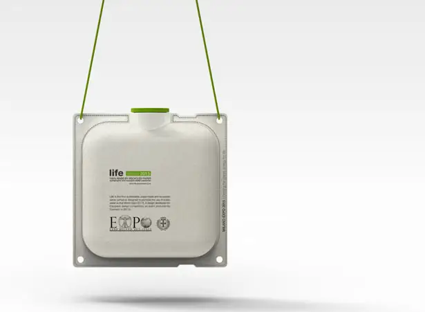 LIFE : Sustainable Water Container Made Of Recycled Paper