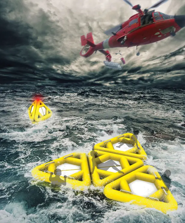 Life Triangle : A Life Raft With Triangular Shape Which Can’t Be Capsized by Waves