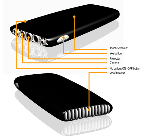 futuristic light flash cell phone