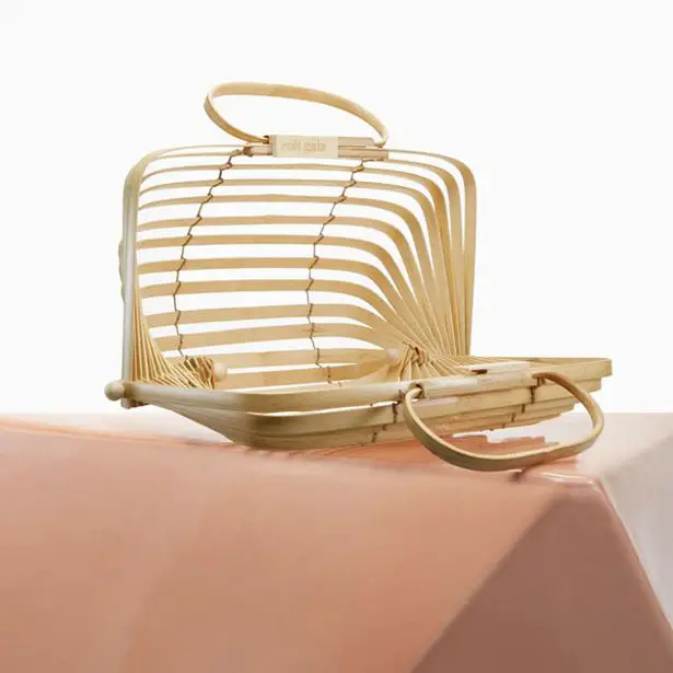 Lilleth Bag is a handmade collapsible bamboo bag by CULT GAIA