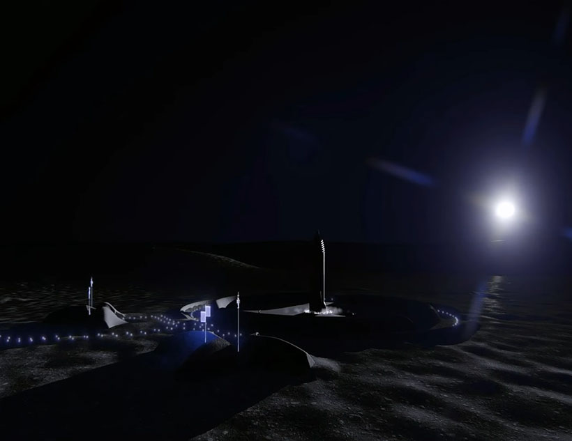 LINA - The First Human Foothold on The Moon by AI SpaceFactory