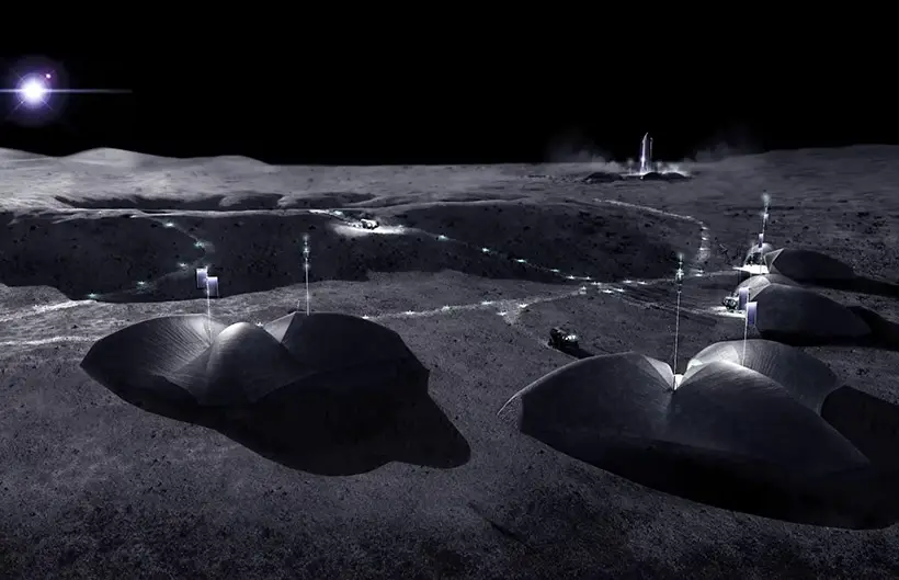 LINA - The First Human Foothold on The Moon by AI SpaceFactory