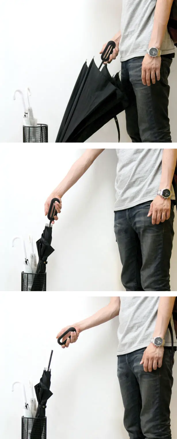 Lizard Umbrella Concept : Umbrella With Removable Handle to Prevent Theft