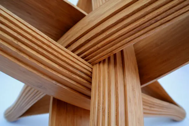 Lock Bamboo Table by J.P.Meulendijks