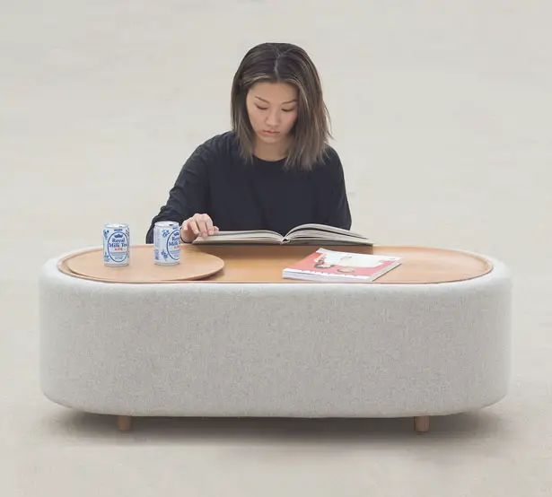 Lofe : Minimalist Coffee Table with Hidden Compartment by Julie Hong