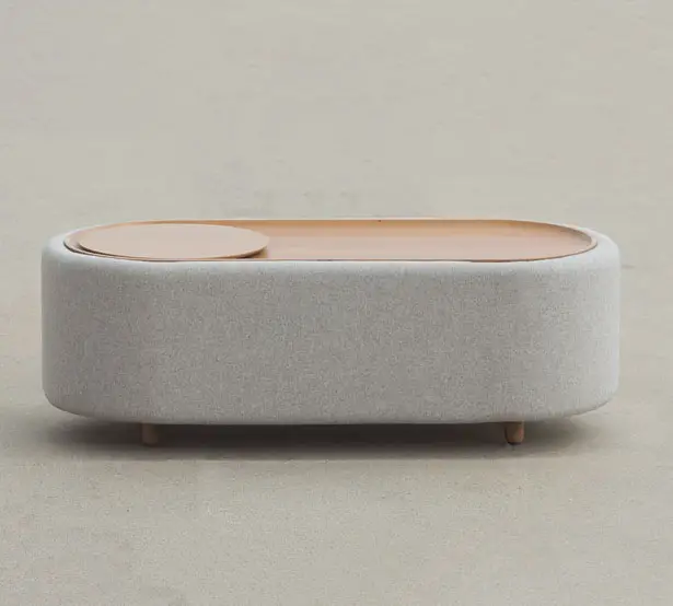 Lofe : Minimalist Coffee Table with Hidden Compartment by Julie Hong