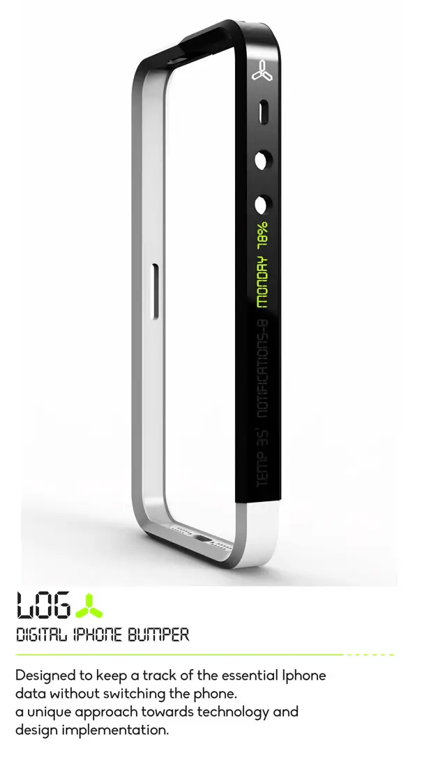 Log Digital iPhone Bumper by Subinay Malhotra