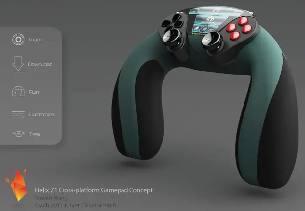 Logitech Helix Z1 Gaming Controller Concept by Steven Wang