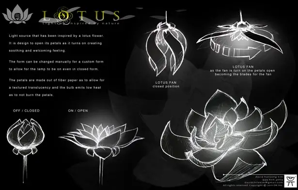 Lotus Lamp : Lighting Design Inspired by Nature - Tuvie Design