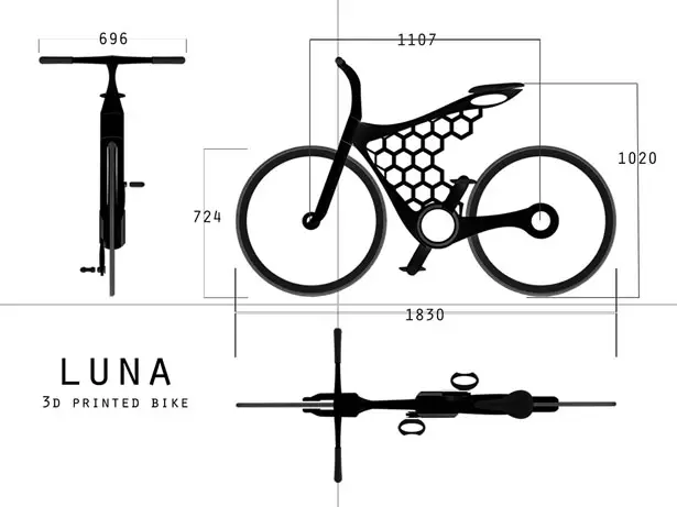 Luna 3D printed Bicycle by Omer Sagiv