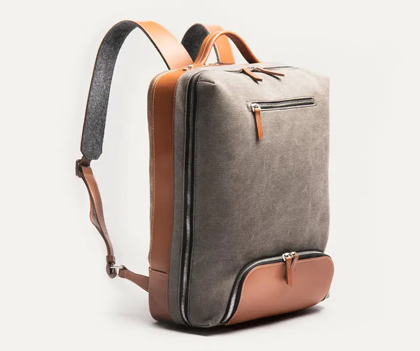 Lundi 36-hour Backpack in ANTOINE Gray and Cognac