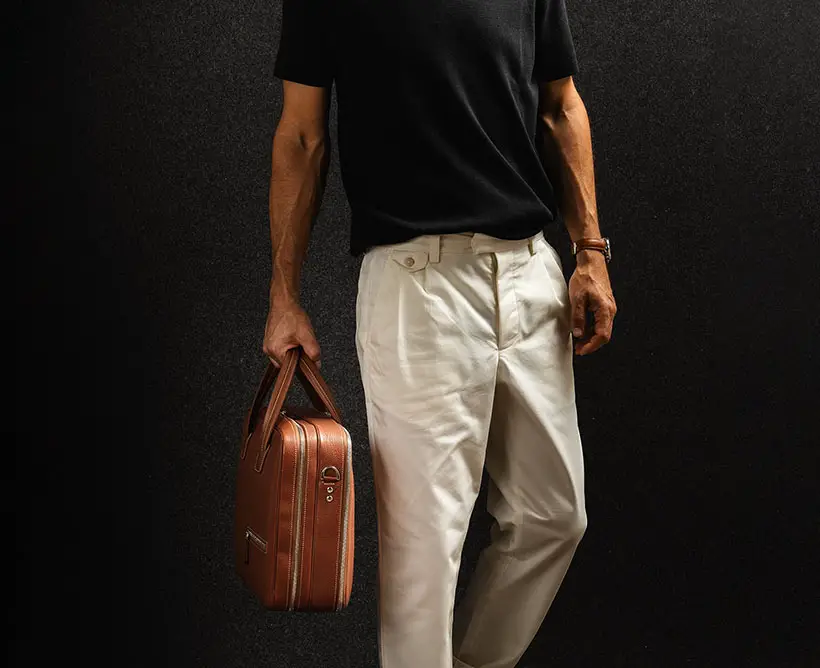 Lundi TILIO 36-hour Travel Bag in Cognac Color