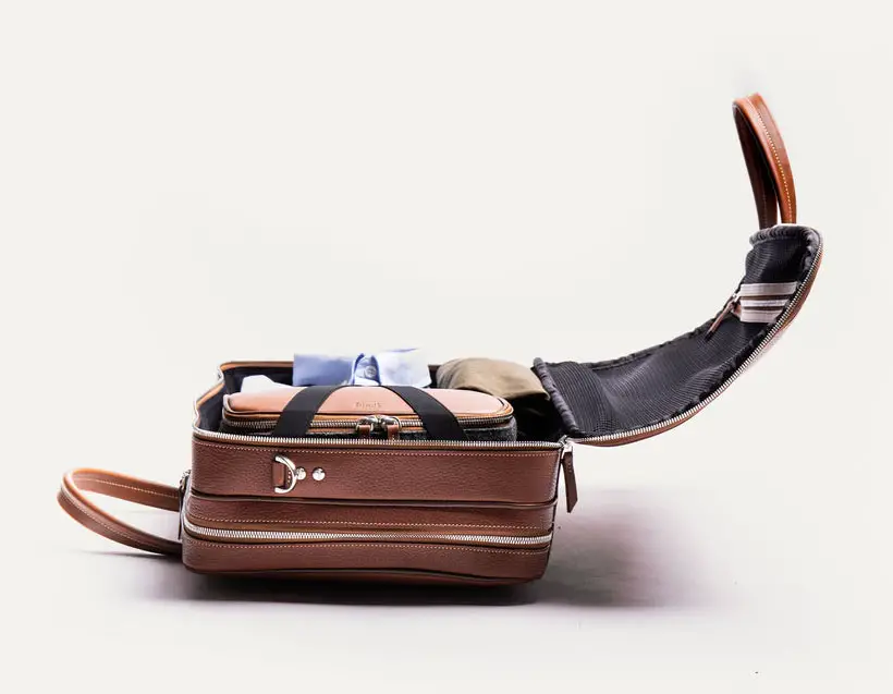 Lundi TILIO 36-hour Travel Bag in Cognac Color