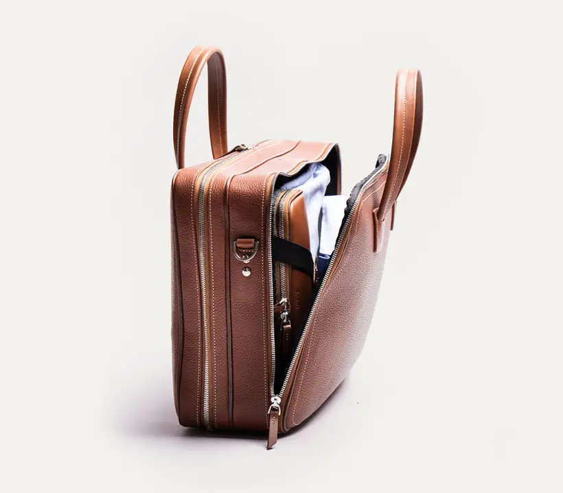 Lundi TILIO 36-hour Travel Bag in Cognac Color