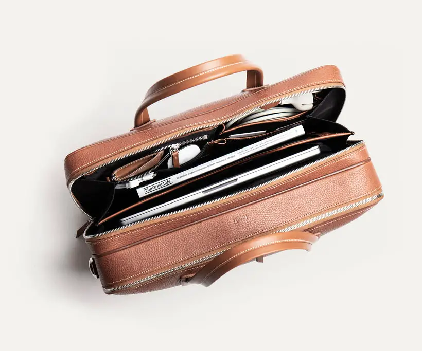 Lundi TILIO 36-hour Travel Bag in Cognac Color
