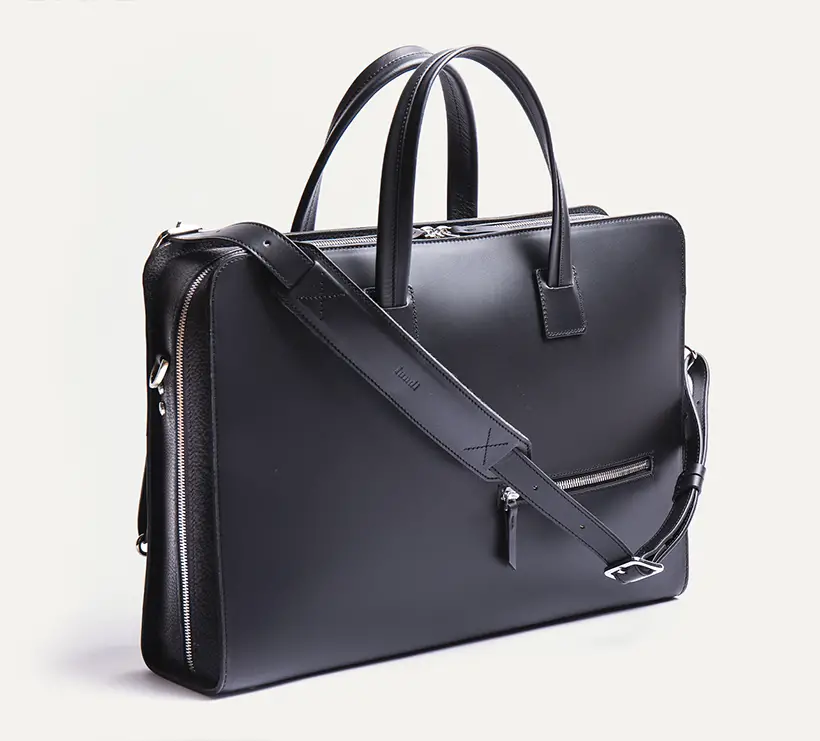 Lundi Victor Leather Briefcase Bag