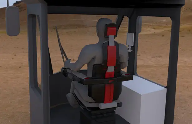 M Series Operator Seat Design Forces Operator to Have Ergonomically Correct Posture While Working