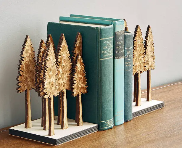 Cool Majestic Forest Bookends by Steven Truong