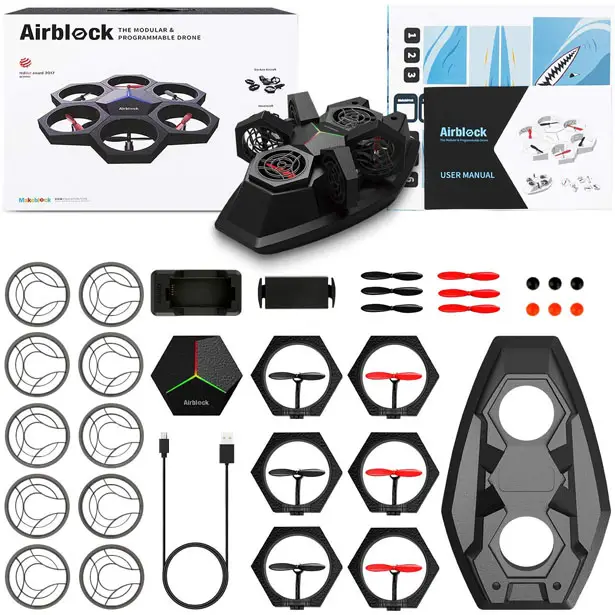 Makeblock Airblock Transformable Drone to Hovercraft Robot