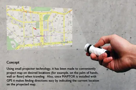 maptor, combination of map and projector