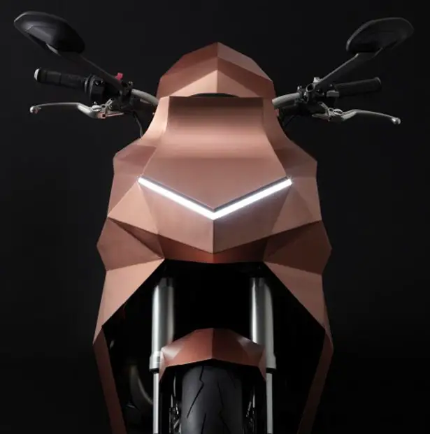 Samotracia Copper Motorcycle by Mario Trimarchi for De Castelli