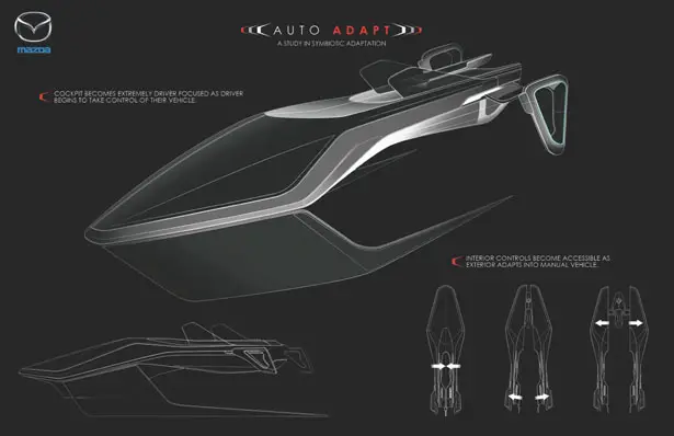 Futuristic Mazda Auto Adapt Concept Car