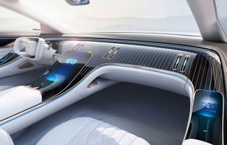 Mercedes Benz Vision EQS Interior with Futuristic MBux Hyperscreen