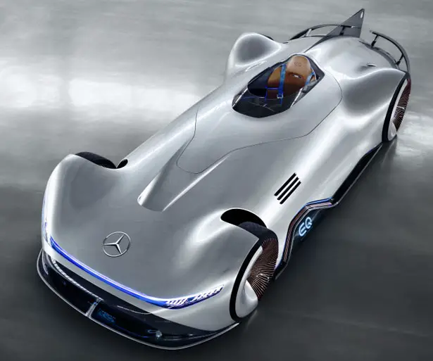 MercedesBenz EQ Silver Arrow Electric Car Features Seamless Blend of
