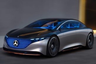 Futuristic Mercedes-Benz VISION EQS Concept Car Features One-Bow Exterior Design for Dramatic Appearance