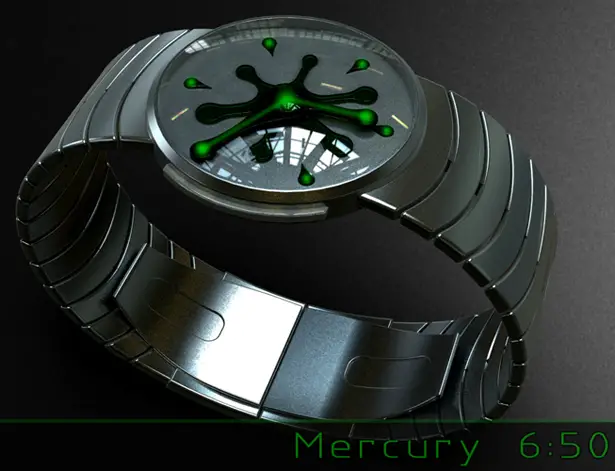 Mercury Analogue Watch by Peter Fletcher