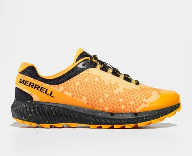 Merrell x Honey Stinger Running Shoes Feature Honeycomb Pattern with Vibrant Golden Hues