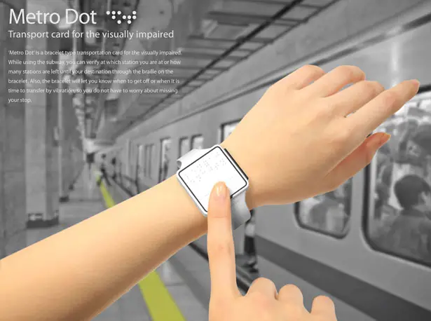 Metro Dot Transport Card for Visually Impaired People by Hoyeuol Lee