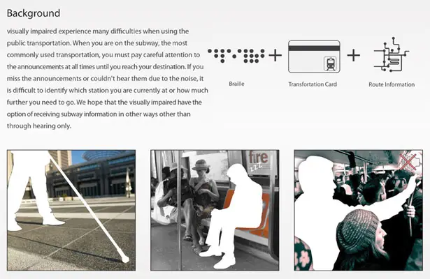 Metro Dot Transport Card for Visually Impaired People by Hoyeuol Lee