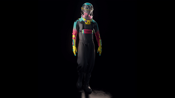 Micrashell Suit - Futuristic Hazmat Suit for Socializing Without Distancing by Production Club