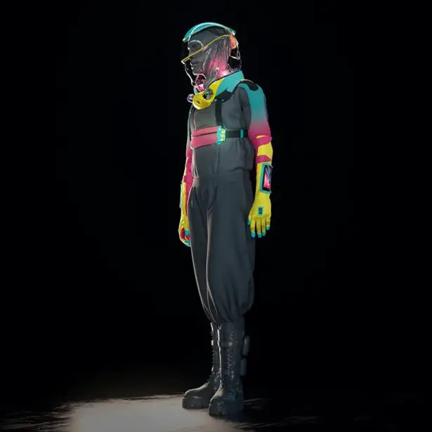 Micrashell Suit - Futuristic Hazmat Suit for Socializing Without Distancing by Production Club