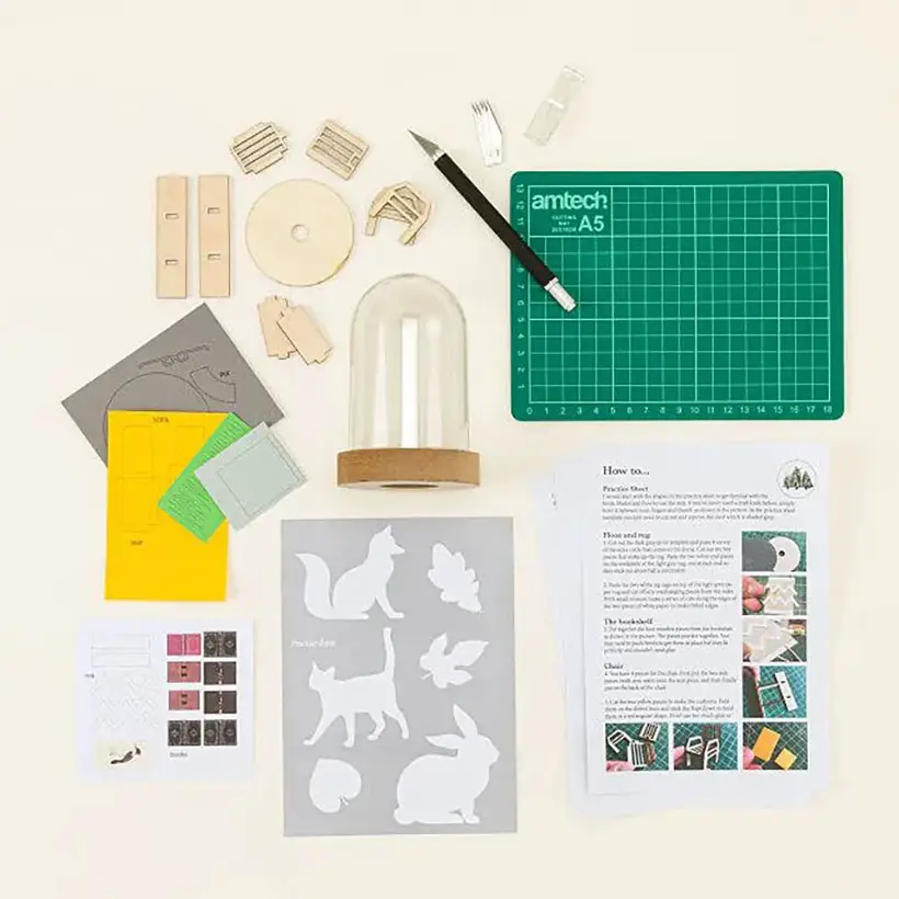 Mini Desktop Scenes Paper DIY Kit