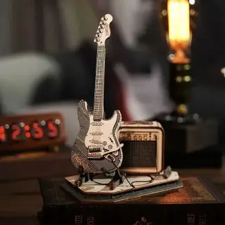 Mini Electric Guitar Model Building Kit Features Realistic 3D Model of Mini Electric Guitar