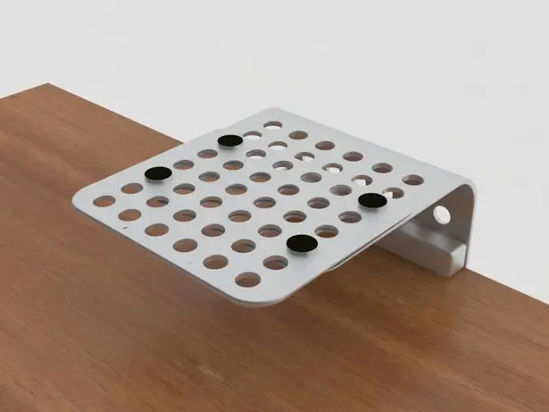 Minimal Footprint Laptop Stand by Ocean Cohen