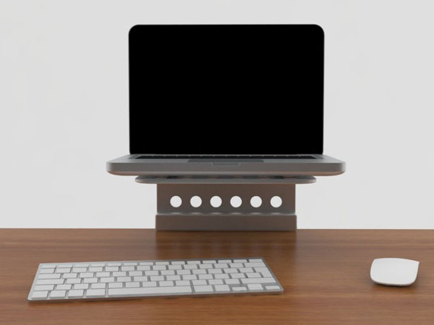 Minimal Footprint Laptop Stand Gives You More Space On Your Desk