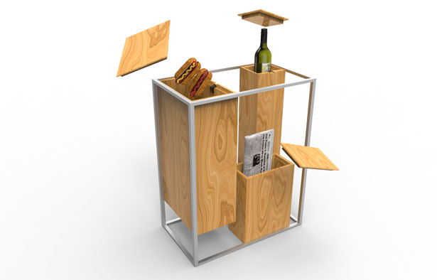 Minimalist Kitchen Bin for Recycling by Jerome Elie