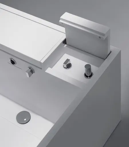 minimalist cosmic bathroom