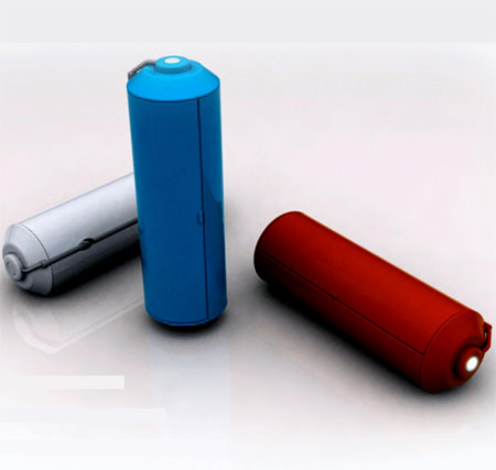 MITRA Cylindrical Shaped Portable PC Contains A Built-In Projector For Convenient Presentation