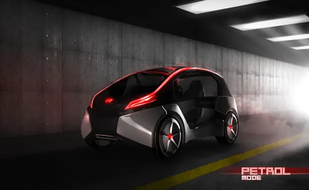 2-Seater Mobility Hybrid Concept Car with Spacious Cabin - Tuvie